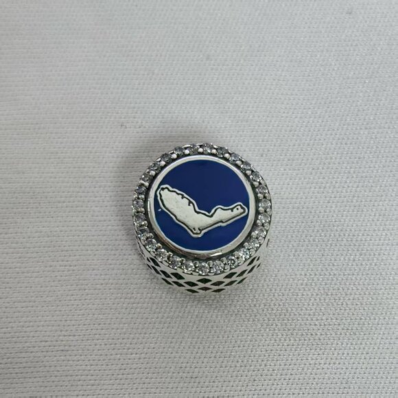 Pandora HOME Florida Map Bead Charm, S925 Silver Jewelry - Picture 1 of 4